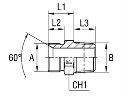 Адаптер-переходник BSP 1/4"(Г) на BSPT 1/4"(Ш) арт. 300303