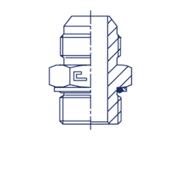 Адаптер-переходник JIC 1-1/16"(Г) на BSP 1/2"(Ш) арт. 205824.3