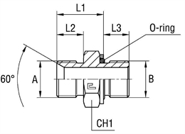 Адаптер-переходник метрический M30x1.5(Г) - M33x2(Ш) арт. 307508