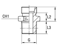 Ввертной штуцер FC DL06 BSPT 1/8" (корпус) арт. 101704.1