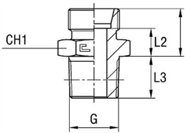 Ввертной штуцер FC DS14 BSPT 3/8" (корпус) арт. 101736.1