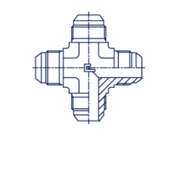 Крестовина гидравлическая JIC 1/2" (Ш) арт. 202702.3