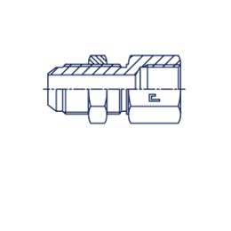 Переборочный переходник JIC 9/16"(Ш) - NPT 1/4"(Г) арт. 201903.3