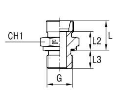Переходник под кольцо DL12 BSP 1/4" (корпус) арт. 100531.1