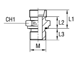 Переходник под кольцо DL12 M14x1.5 (корпус) арт. 100629.1