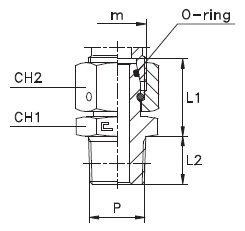 Переходник-ниппель DL06 NPT 1/8"-M12x1.5 арт. 601004