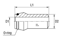 Приварной ниппель WN DS25 25x3 арт. 105721