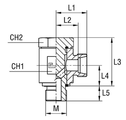 Прямой штуцер под кольцо JE DS20 M27x2, артикул 101420.1