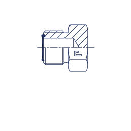 Резьбовая заглушка ORFS 1" (Ш) арт. 407704