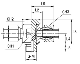 Т-образный штуцер под кольцо JTE DS12 BSP 3/8" в сборе арт. 101517