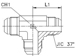 Тройник гидравлический JIC 9/16" нержавеющий арт. 212603.3