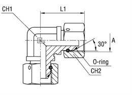 Угловая крестовина 90° BSP 3/8" (Г) арт. 308003