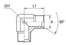 Угловой адаптер 90° BSP 5/8"(Ш)-5/8"(Ш) арт. 302405