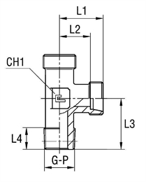 Угловой ввертной штуцер 90° DL15 NPT 1/2" (корпус) арт. 103108.1
