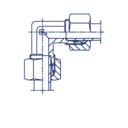 Угловой соединитель 90° DS16 M24x1.5 B4 в сборе арт. 103819.4