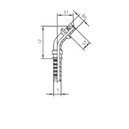 Фитинг BEL угловой 45° DN06-12 (Ш) арт. 801506