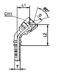 Фитинг BSP угловой 45° DN20 3/4" (Г) арт. 803217