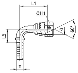 Фитинг BSP угловой 90° DN12 5/8" (Г) арт. 802913
