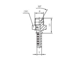 Фитинг BSPT прямой DN16 3/4" (Ш) арт. 802412