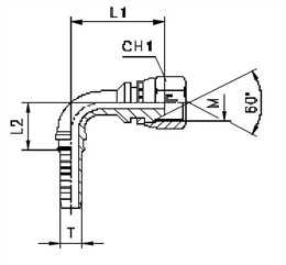 Фитинг DKM угловой 90° DN06 M18x1.5 (Г), артикул 703705