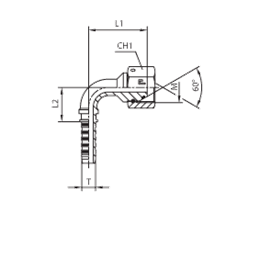 Фитинг DKM угловой 90° DN08 M16x1.5 штифтованный арт. 803807