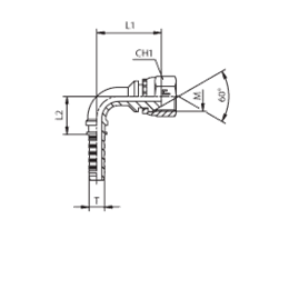 Фитинг DKM угловой 90° DN12 M22x1.5 (Г) арт. 803716