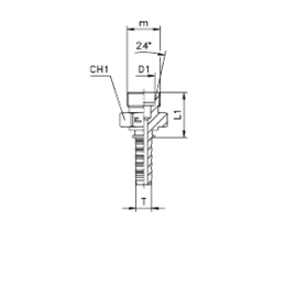 Фитинг DKO-L прямой DN06 M18x1.5 (Ш) арт. 800910