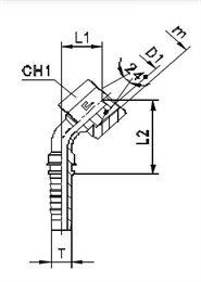 Фитинг DKO-L угловой 45° DN12 M22x1.5 (Г) арт. 801221