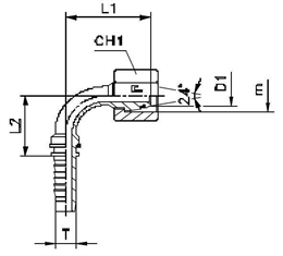 Фитинг DKO-L угловой 90° DN08 M18x1.5 (Г) арт. 801114
