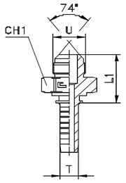 Фитинг JIC прямой DN10 7/8" (Ш) арт. 801609