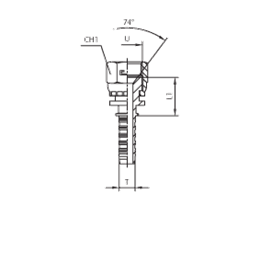 Фитинг JIC прямой DN12 3/4" (Г) арт. 801710
