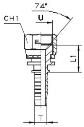 Фитинг JIC прямой DN25 1-5/16" (Г) арт. 801718
