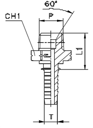 Фитинг NPTF прямой DN25 1" (Ш) арт. 802515