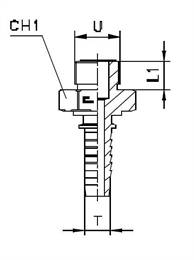 Фитинг ORFS прямой DN06 9/16" (Ш) арт. 804201