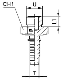 Фитинг ORFS прямой DN38 2" (Ш) арт. 804215