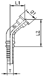 Фитинг фланцевый SFL 3000psi 45° DN38 1-1/2" арт. 805210