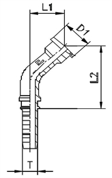 Фитинг фланцевый SFS 6000psi 45° DN25 1" арт. 805506