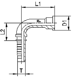 Фитинг фланцевый SFS 6000psi 90° DN32 1-1/2" арт. 805409