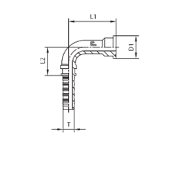 Фитинг фланцевый SFS 6000psi 90° DN38 2" арт. 805411