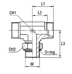 Центральный тройник под кольцо DL15 M18x1.5 арт. 107108.1