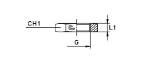 Шестигранная гайка BSP 1/4" CH19 арт. 002302