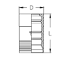 Муфта Interlock (навивочная конструкция, двойная зачистка) R13/R15 BH1324 DN=38