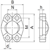Полуфланец SAE J518, серия 3000, код 61 PM-AFS305B D=13.5