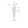 Фитинги для РВД BSP Interlock наружная резьба, конус 60°, ISO 8434-6 (BS 5200) 807003 DN=25