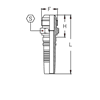 Фитинги РВД JIC Interlock, наружная резьба, конус 37°, SAE J516, ISO 12151-5 CH3232MI DN=51