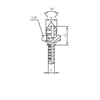 Фитинги РВД JIC, наружная резьба, конус 74°, ISO 8434-2 (SAE J514) 801603 DN=6