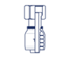 Фитинги РВД ORFS, внутренняя резьба, накидная гайка, серия H HX0404FRS DN=6