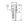 Фитинги РВД SAE, наружная резьба, конус 45°, SAE J513 CX0607MJ DN=10