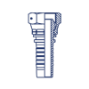 Фитинги, внутренняя резьба NPSM, конус 60° CX0808FSM DN=12,5