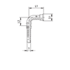 Фланец Interlock SAE, код 61, угол 90° 807902 DN=19